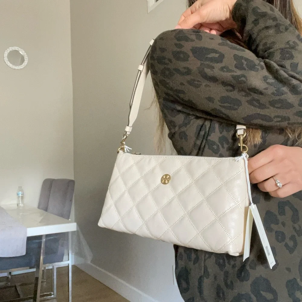 NWE, Tory Burch willa zip Cream Women's shoulder Bag brie